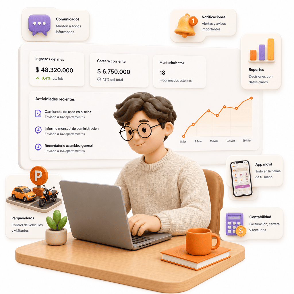 Plataforma Edifia para administración de propiedad horizontal